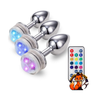 Plug anal de Luces con cuerpo liso acromado